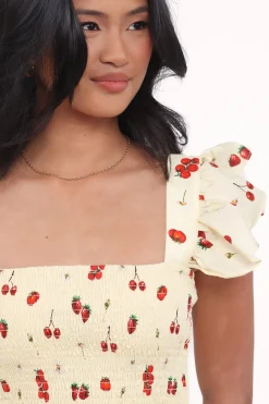 Remira Smocked Ruffle Top