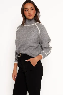 Rylee Contrast Hem Knit Sweater