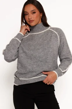 Rylee Contrast Hem Knit Sweater