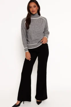 Rylee Contrast Hem Knit Sweater