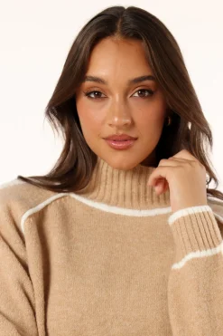 Rylee Contrast Hem Knit Sweater