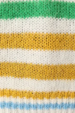Sasha Multi Stripe Crewneck Knit Sweater