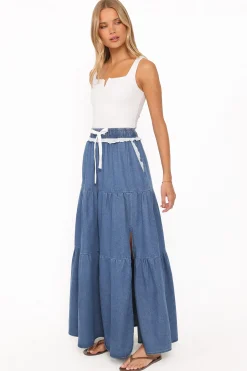 Scout Tiered Denim Maxi Skirt