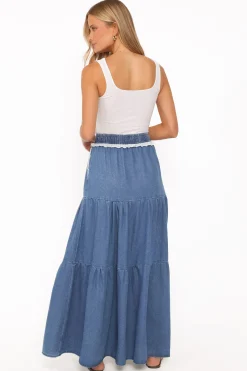 Scout Tiered Denim Maxi Skirt