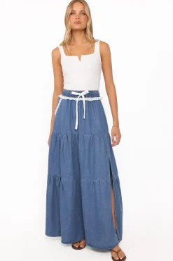 Scout Tiered Denim Maxi Skirt
