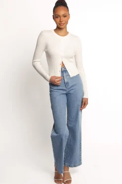Searie Ribbed Cardigan Top