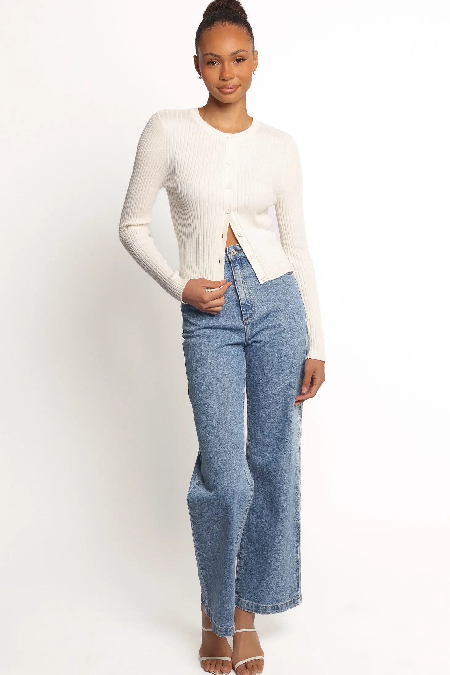 Searie Ribbed Cardigan Top