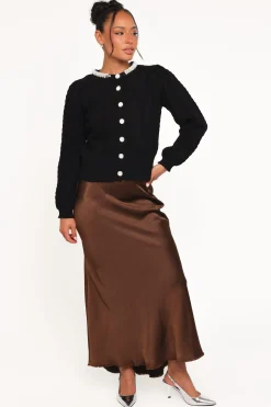 Sheena Rhinestone Collar Holiday Cardigan