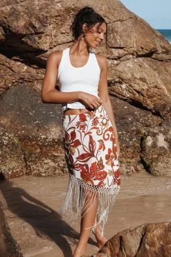 Shelby Midi Fringe Skirt