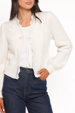 Silvie Lace Front Tie Cardigan