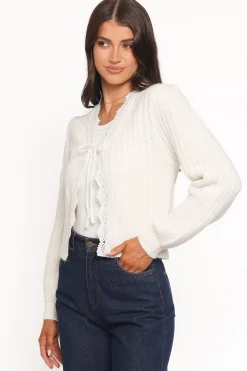 Silvie Lace Front Tie Cardigan