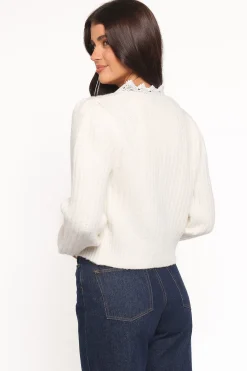 Silvie Lace Front Tie Cardigan