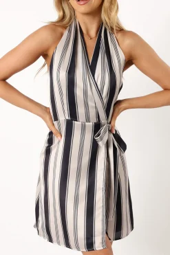 Silvio Halterneck Wrap Mini Dress