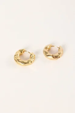 Simone Textured Hoop Earrings