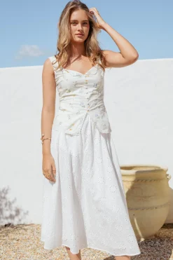 Sinead Eyelet Maxi Skirt