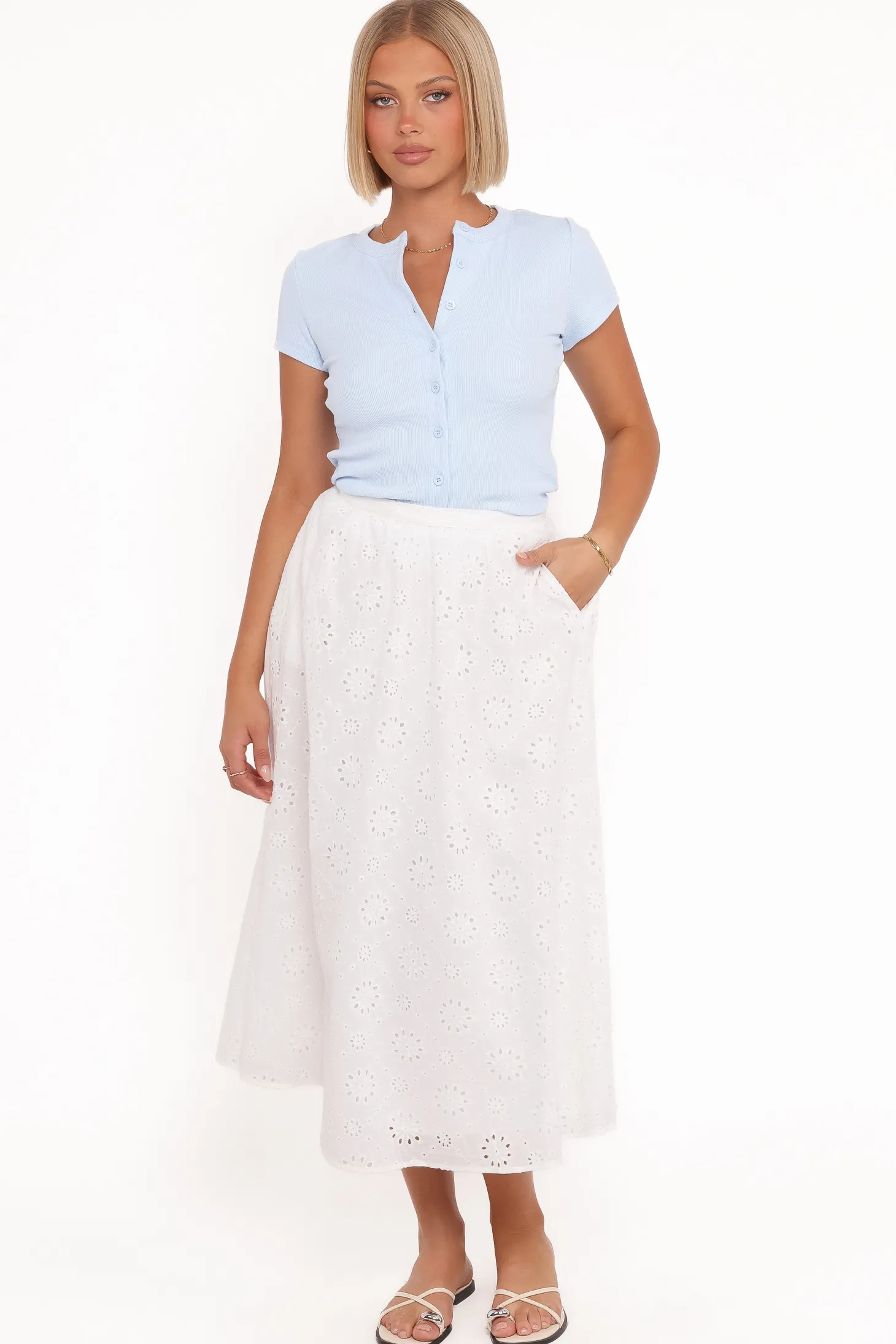 Sinead Eyelet Maxi Skirt