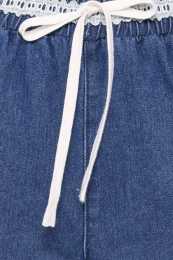 Siun Wide Leg Denim Joggers