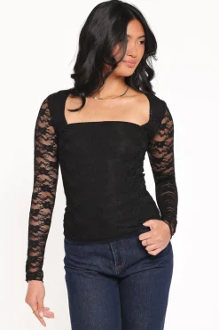Skyler Square Neck Stretch Lace Top