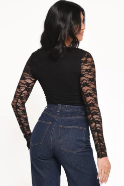 Skyler Square Neck Stretch Lace Top