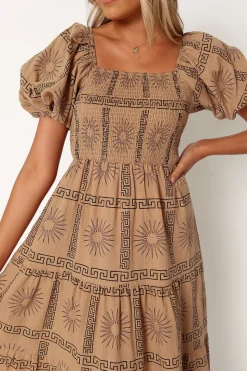 Soliel Puff Sleeve Midi Dress