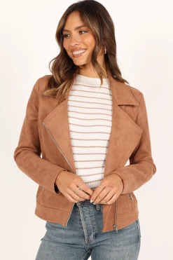 Spencer Faux Suede Moto Jacket