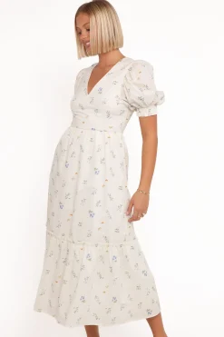 Steele Puff Sleeve Midi Dress
