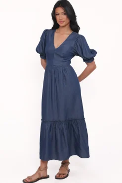 Steele Puff Sleeve Midi Dress