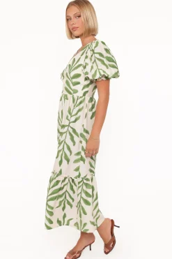 Steele Puff Sleeve Midi Dress
