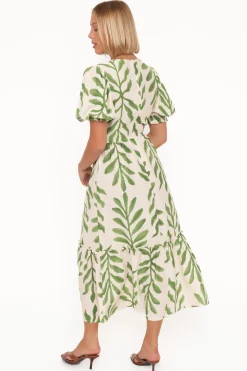 Steele Puff Sleeve Midi Dress