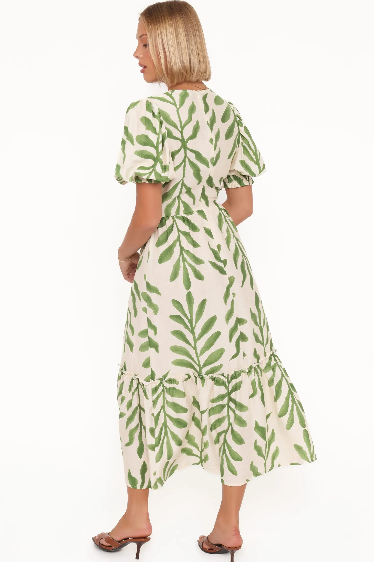 Steele Puff Sleeve Midi Dress