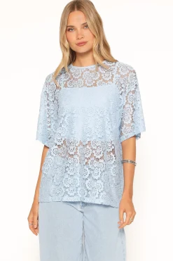 Tia Sheer Lace Tee Top
