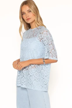 Tia Sheer Lace Tee Top