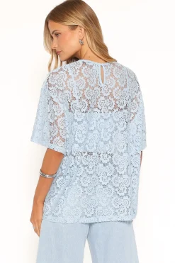 Tia Sheer Lace Tee Top