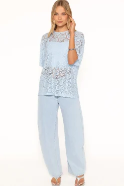 Tia Sheer Lace Tee Top