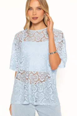 Tia Sheer Lace Tee Top