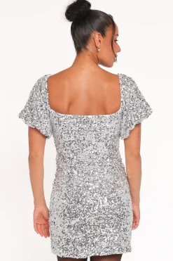 Tory Off Shoulder Sequin Mini Dress