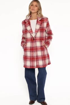 Travistine Long Plaid Coat