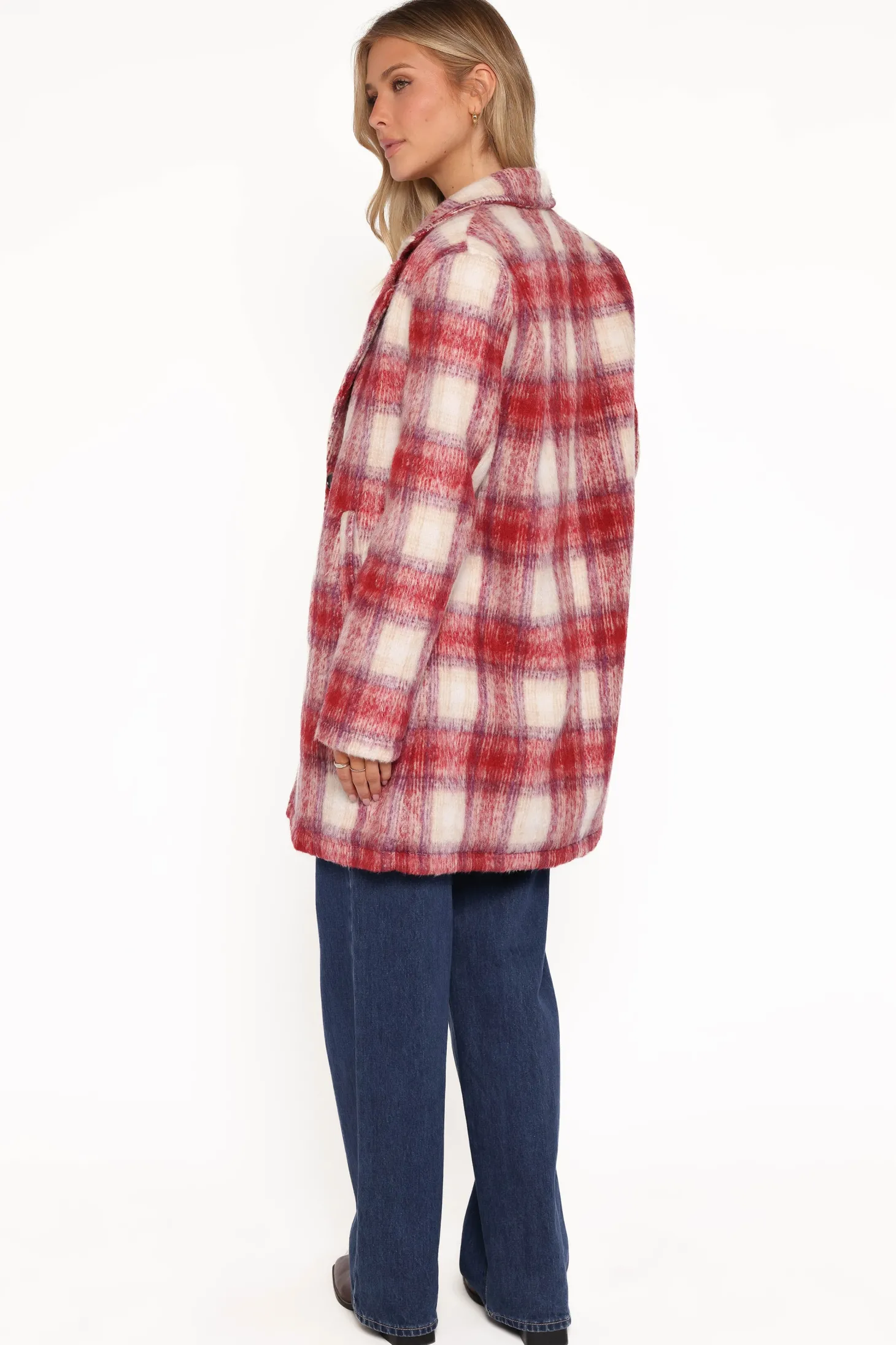 Travistine Long Plaid Coat