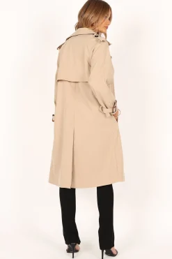 Trina Button Front Trench Coat