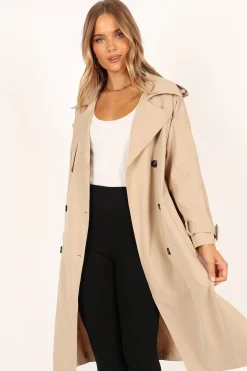Trina Button Front Trench Coat
