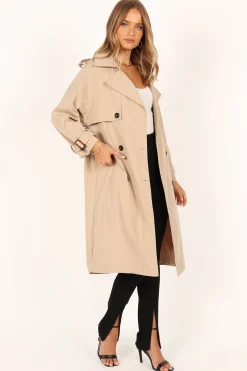 Trina Button Front Trench Coat