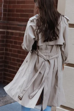 Trina Button Front Trench Coat