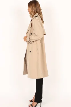 Trina Button Front Trench Coat