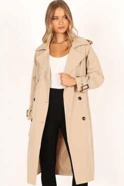 Trina Button Front Trench Coat