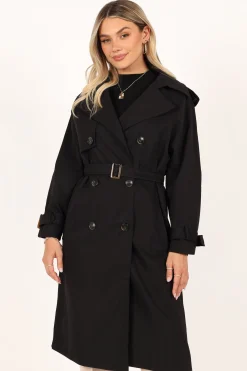 Trina Button Front Trench Coat