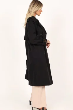 Trina Button Front Trench Coat