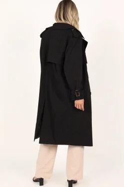 Trina Button Front Trench Coat