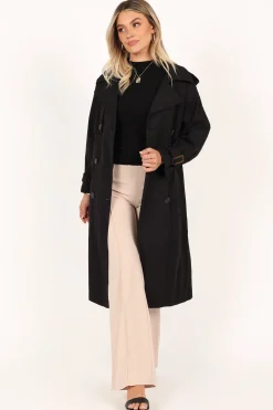 Trina Button Front Trench Coat