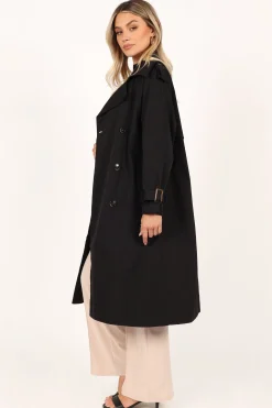 Trina Button Front Trench Coat