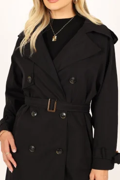 Trina Button Front Trench Coat